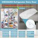 240326203 Refrigerator Dairy Door Compatible with frigidaire: DGHS2644KF3, DGHX2655TFC, FFHS2611LBB, FFHS2611LW8 etc. Replace Dairy Bin Cover AP2115795, PS429785, 240326206 etc.