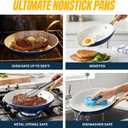 GOTHAM STEEL 12 Inch Non Stick Frying Pans Nonstick Skillet, Ceramic Pan for Cooking Non Toxic, Nonstick Frying Pan Skillets with Stay Cool Handle, Fry Pans, Oven and Dishwasher Safe - Navy