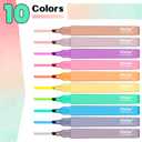 Vitoler 10Pcs Aesthetic Highlighters, Chisel Tip Marker Pens,Assorted Color Candy Highlighters,No Bleed Bible Highlighter,Cute Pastel Highlighter for Journaling Planner Notes School Supplies