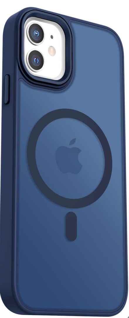 iPhone 11 Pro Max Compatible with Magsafe, Translucent Frosted Slim Shockproof Protective Cover for iPhone 11 Pro Max, Navy Blue