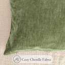 JoraLion Chenille Lumbar Pillow Covers 14x36 inch, Olive Sage Green Decorative Pillow Covers, Farmhouse Solid Dyed Soft Chenille Cushion Case for Couch Sofa Bed Living Room, 1 Cover ONLY