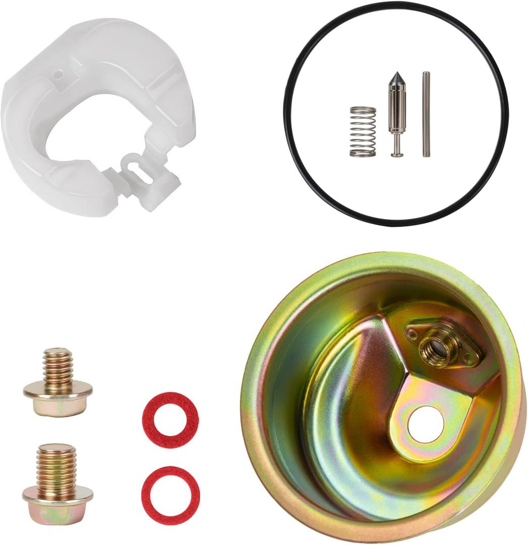 Carburetor Float Bowl Gasket Kit Compatible with Hon da GX240 GX270 GX340 GX390, Needle Gasket Float Bowl Seal Pin Washer Carburetor Repair Kit Replaces 16015-ZE8-005 16011-ZA0-931