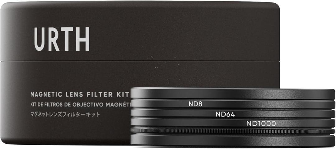 Urth 72mm 3-in-1 Magnetic Lens Filter Kit (Plus+)  Neutral Density ND8, ND64, ND1000, 20-Layer Nano-Coated, Ultra-Slim Camera Lens Filters (72mm)