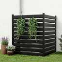 3 Panels Air Conditioner Fence, 38" w x 42" h Outdoor Privacy Screen, No Dig Metal Pool Equipment Enclosure, Trash Can Enclosures, Privacy Fence Panels for Garden, Patio, a/c Units