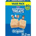 Rice Krispies Treats Crispy Marshmallow Squares, Kids Snacks, Snack Bars, Original, 31.2oz Box (40 Bars) (EXP 01/10/27)