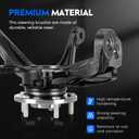 Front Right Steering Knuckle & Wheel Bearing Hub Assembly for Ford Fusion 2006-2012, for Lincoln MKZ 2007-2012, for Zephyr 2006, for Mercury Milan 2006-2011, for 698-408 LK012, Passenger Side