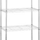 Amazon Basics 5-Shelf Adjustable Storage Shelving Unit for Garage, Steel Wire Rack, 200 Pound Loading Capacity per Shelf, 23.2" x 13.4" x 60", Chrome Finish