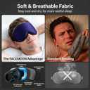3D Cooling Gel 6oz Weighted Eye Mask for Sleeping & Screen Fatigue Relief, Ice Cold Compress Sleep Mask for Migraines, Headaches & Eye Strain, 100% Blocking Contour Eye Mask for Better Rest, Blue
