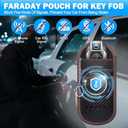 2 Pack Anti Theft 3.5"x5" RFID Car Key Fob Signal Blocking Faraday Pouch Fits for All Brands Vehicles,2024 Car Key Fob Faraday Bags Protector Cover RFID Key Fob Signal Blocker (Black)