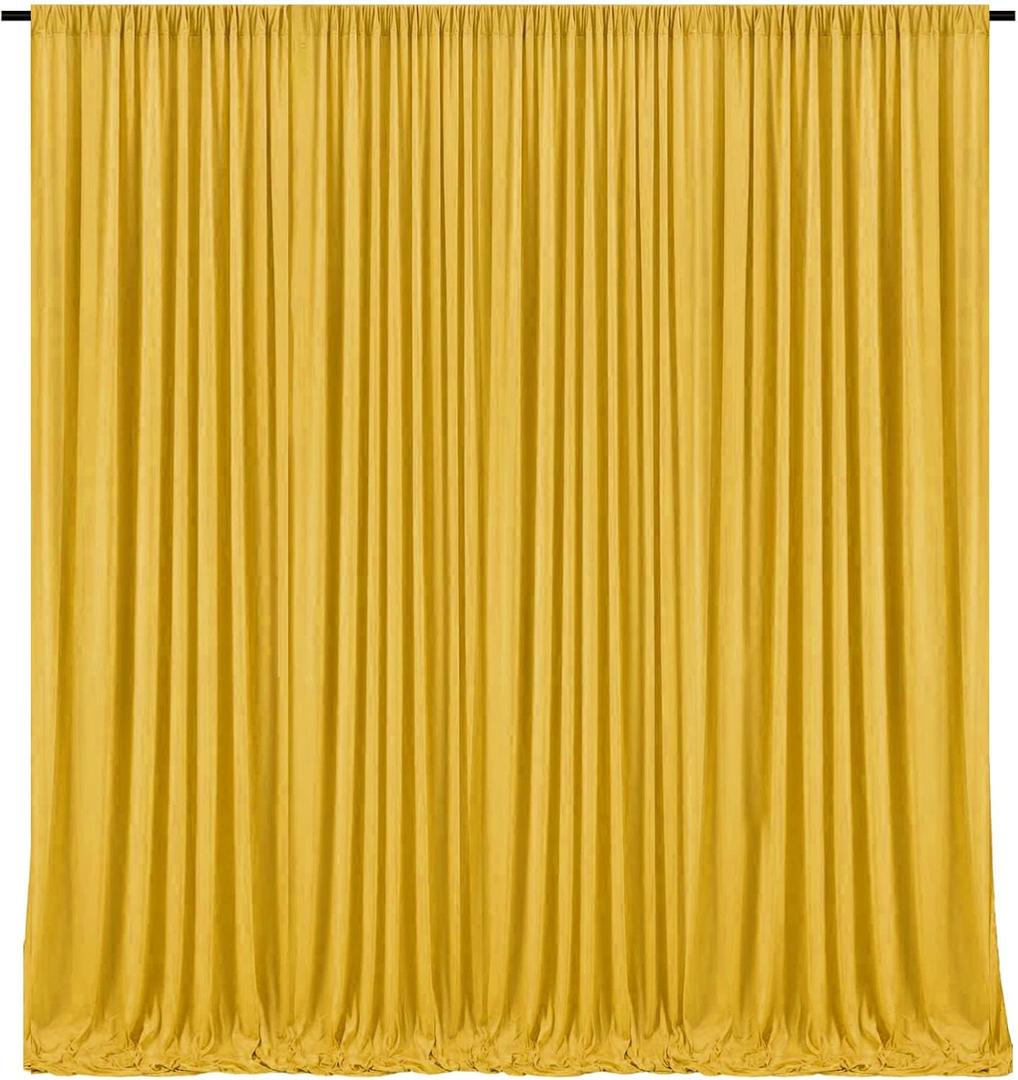 10 x 10 Feet Chiffon Black Backdrop Curtain for Partie, Background Curtains for Photoshoot, Birthday, Wedding, Halloween, Thanksgiving, Christmas, New Year Party Decorations 5Ft x 10Ft, 2 Panels