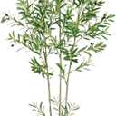 6ft Faux Olive Tree - Tall Fake Plant for Indoor Decor, Artificial Olive Tree with Pot, Floor Olive Plant Indoor Trees, Artificial Olive Trees with White Planter for Home House Office Dcor (6ft 1in)
