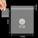 3” X 3” (1200 Count) 2 Mil Clear Reclosable Zip Bags, Plastic Poly Bags with Resealable Zipper, Sturdy for Organizing, Travel, Shipping, Packaging, and Storage