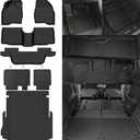 Custom Fit Floor Mats for Ford Explorer 2015-2019, All Weather TPE Floor Liners with Trunk Mat & Backrest Protectors, Odorless Full Set Interior Accessories
