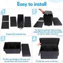 Car Back Seat Extender for Dogs up to 300lbs Car Seat Extender Back and Front Gap Filler with Storage Prevent Your Dogs from Falling Off(1 Pack)