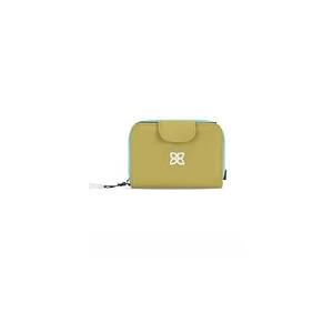 Sherpani Barcelona, Small Nylon Bifold Zipper Pocket Wallet for Women, Travel Bag, RFID Protection (One Size, Cloud9)