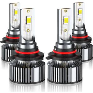 Compatible For Dodge Journey High and Low Beams 2009 2010 2011 2012 2013 2014 2015 2016 2017 2018 2019, Hi and Lo Light Bulbs, 6500K White, 500% Brightness, Plug n Play, for OffRoad Use Only, 4 PCS