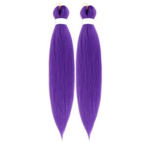 30 INCH Pre-stretched Braiding Hair Extensions for Women 4 Packs Purple Synthetic Fiber for Box Braiding Hair Makeup Long DIY Purple Ponytail Hair 60 INCH for Cosplay Halloween Costume