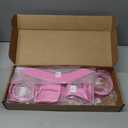 E-cowlboy 18 PCS Full Set Interior Decoration Trim Kit Steering Wheel Center Console Door Handle Air Conditioning Vent Cup Holder Gear Cover Trim for Jeep Wrangler JK JKU 2011-2018 4-Door (Pink)