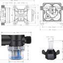 TDRRICH Water Pressure Booster Pump for House110V RV Water Transfer 5.5GPM 30PSI-75PSI Self-priming Pump,Diaphragm Power Water Pumps for Boats Inline Garden Hose Lawn Camper Sprinkler Irrigation
