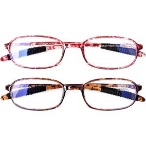 AQWANO 2 Pack Blue Light Blocking Computer Reading Glasses UV Protection Flexible TR90 Frame Lightweight Readers Glasses for Women Men +1.5