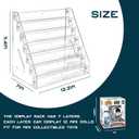 2 Pack Display Shelf for Funko Bitty Pop, 7 Layers Clear Tiered Display Stand for Mini Collectible Toys