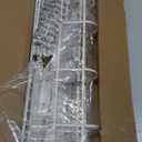 Over The Door Hanger with 2 Mesh Baskets 5 Hooks, Detachable Storage Organizer Rack for Coats, Hats, Handbags,Towels, Easy Install Metal Hanging Hook Rack Shelf, White