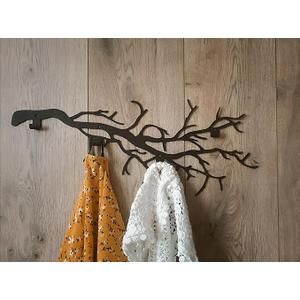 EYEDEALBASE Tree Branches Metal 10 Hooks Wall Mounted Black Cloth Hanger 26-Inch Long Steel Branch Coat Rack Decorative Black Mount Rack for Key Bag Towel Hat Scarves Entryway Hook Home Office Decor