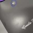 Misby Rechargeable Desk Fan, 5-color LED Light Bladeless Table Fan of 11.8 Inch, Purple Desk Fans Small Quiet for Bedroom, Home, Office