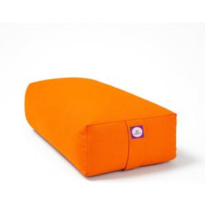 Rectangular Cotton Yoga Bolster, Yoga Pillow, Yoga Cushion, Yin yoga Bolster, Iyengar yoga bolster (Orange)