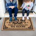 Shoes Off Please My Children Lick The Floors 30"x18" Greet Guests with Fall Door Mat Outdoor Front Door Mats Indoor Mats for Front Door Entry Small Rugs for Entryway