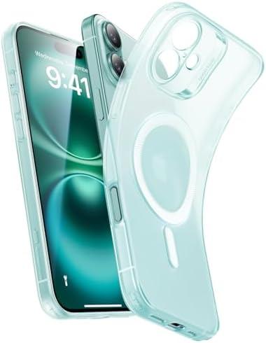 ESR for iPhone 16 Case, Compatible with MagSafe, Camera Protection, Shockproof Thin Cover, Resists Yellowing and Scratches, Magnetic Phone Case for iPhone 16, Zero Series, Frosted Green-MagSafe 2 Pack Green And Pink