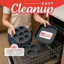 Gourmia Air Fryer Accessories Set - 3 Piece Silicone, Liner, Egg Bite Cooker, 7-Hole Cupcake Mold, BPA-Free, Nonstick, Heat Resistant 445F, Dishwasher Safe, Food Grade