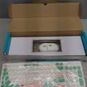 Wireless Keyboards Mouse Combos, Colorful Quiet Keyboard Cute Typewriter Full-Size Retro Round Keycaps, 2.4GHz Sleep Mode Office Wireless Keyboard and Mouse Set for Desktop Laptop PC Computer, 96 Keys Green Colorful