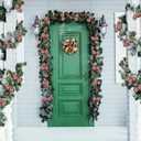 Weysat 24 Pcs Christmas Ball Garland Ties Artificial Pine Needles Tinsel Christmas Tree Decor 6 in Tinsel Ties with Bulb Arrangements for Xmas Tree Decoration Craft Gift Wrapping(Rose Gold)