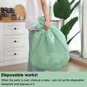 Fixwal Sage Green Round Plastic Tablecloth 5 Pack, 84in. Round Tablecloth Disposable,Party, Picnic, Easter Party, Decorative Tablecloths, Round Plastic Cover, Leakproof & Sturdy, Sage Green