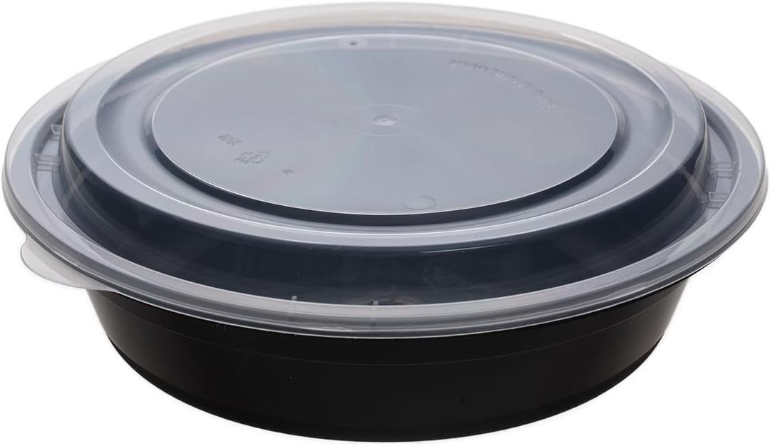 16 oz Round Portion Containers - 50 Pack Commercial, BPA-Free, Freezer/Dishwasher Safe - For Sides, Sauces, Dressings, Snacks