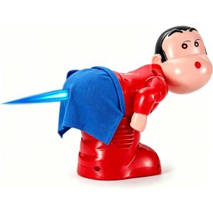 Novelty Cartoon Boy Torch Lighter with Funny Laughing Sound,Refillable Butane Lighter Windproof Adjustable Blue Jet Torch Flame,USB-C Rechargeable for Candles, BBQ, Gifts (Gas Not Included)