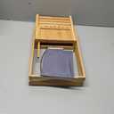 Artmalle Luxury Bathtub Caddy Tray for Tub - Foldable Bamboo Bath Table Tray with Book and Wine Glass Holder, Expandable Bathroom Accessories for Spa or Reading Lite Style (Natural)