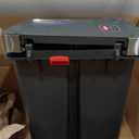 Rubbermaid Premier Series III Step-On Trash Can for Home and Kitchen, with Stainless Steel Rim, 12.4 Gallon, Charcoal, for Home/Kitchen/Garage/Apartment/Office