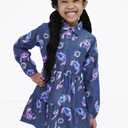 Disney Girls' Tiered Dress Toddler to Big Kid (Blue)