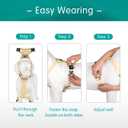 PoyPet Reflective Soft Breathable Mesh Dog Harness Choke-Free Double Padded Vest with Adjustable Neck and Chest(Khaki,M)