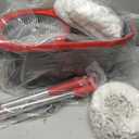 Simpli-Magic 79349 Spin Mop Cleaning System with 3 Microfiber Mop Heads, Red/GRAY,Red/Black