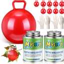 Apple Maggot Trap Deluxe Kit, 13.6 oz (2 * 6.8 oz) Apple Gnat Trap Coating with Brush and 10 Red Balloons and 2 Pairs Gloves, DIY Fly Traps Kit for Cherry Tree Fruit Fly, Oriental Fruit Moth