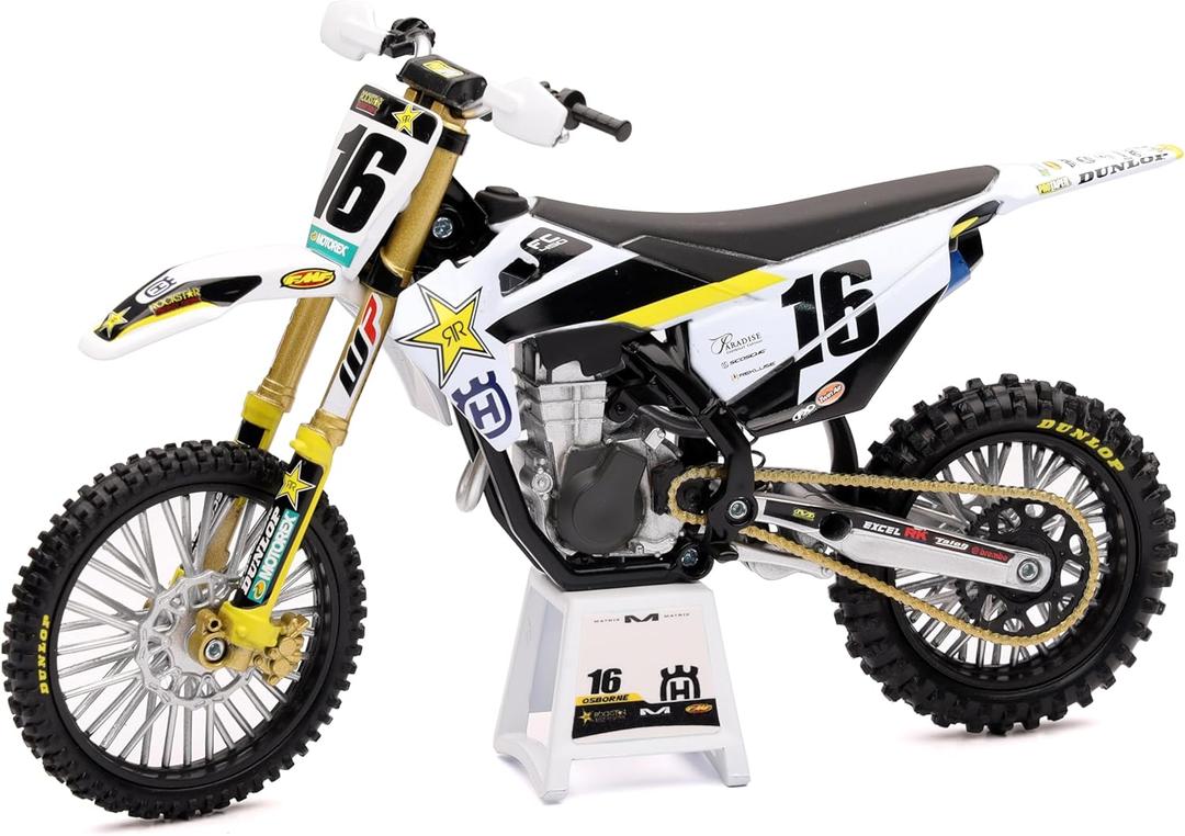 New-Ray FC450#16 Zach Osborne Rockstar Energy Drink 1/12 Diecast Motorcycle Model 58243, Blue