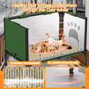 Outdoor Cat House, Waterproof Heated Elevated Cat House for Outside with a Heating Pad, Protect Stray Animal from Rain Snow Hailstone Easy Assembly (Green, Large-21.65 * 13.77 * 18.7)