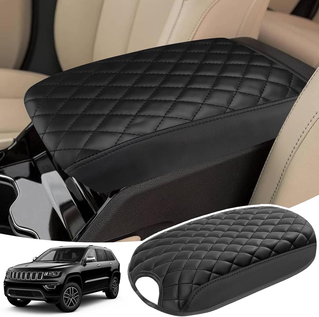Center Console Armrest Cover for Jeep Grand Cherokee L 2021 2022 2023 2024 2025 2026 Fully Covered Anti-Scratch Protector Interior Accessories