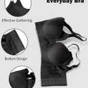 QDN Underwire Full Coverage Bra  Supportive, Comfortable Push Up Bra for Back Fat and Side Smoothing (Black, XL)