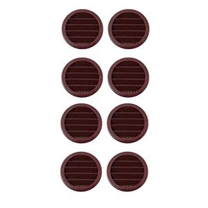 3" Round Plastic Louver Soffit Air Vent Reptile Screen Grille Cover (8, Brown)