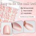 White French Tip Press on Nails Short Oval Fake Nails, Glossy Oval Nails Press on Full Cover Acrylic French Tip Nails Short False Nail Tips 240pcs Glue on Nails