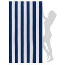 Genovega  Extra Large Beach Towel - Oversized Mircofiber 40 x 70 inches And Smaller, XL Striped Lightweight Pool Towel, Big Cabana Swim Travel Towel for Adults Mens Women,Dark Blue Pack of 6